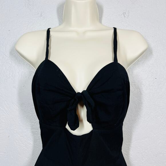 Gianni Bini Jumpsuit Keyhole Cutout Sleeveless Casual Black Pant - 4 - Picture 2 of 9